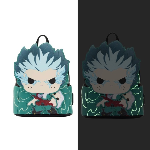 Loungefly My Hero‎ Academia Deku Infinity Cosplay Glow in the Dark Mini Backpack
